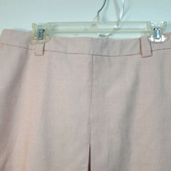 Brooks Brothers woven in Italy Skirt striped  white pink front size 14 c… - Picture 3 of 12